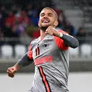 Gol pentru Mircea Lucescu: Daniel Bîrligea, execuție fabuloasă din foarfecă, în Dinamo – FCSB!