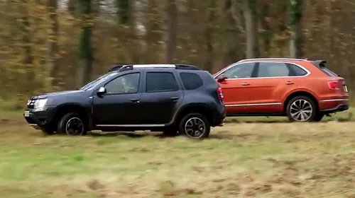 VIDEO | Dacia Duster vs. Bentley Bentayga – cel mai rapid SUV din lume. Cum s-a descurcat mașina noastră