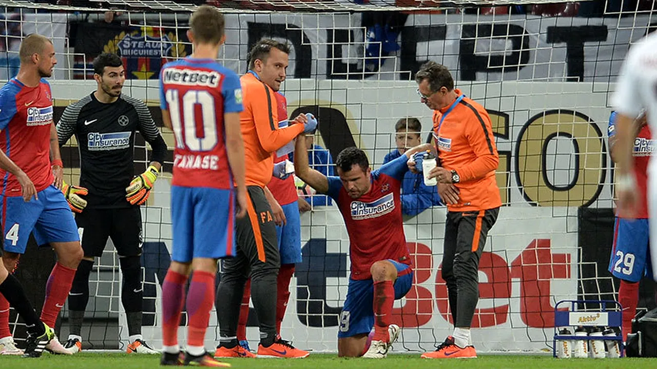 Un jucător de la Steaua trece prin momente dificile după ce s-a accidentat: 