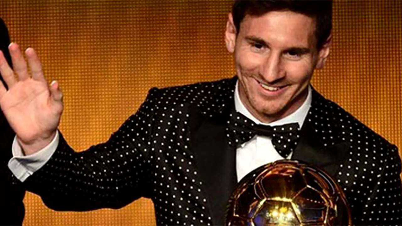 POKER Messi! Argentinianul e primul om din lume care câștigă pentru a 4-a oară Balonul de Aur!** Del Bosque, antrenorul anului! Golul lui Stoch, cel mai tare în 2012