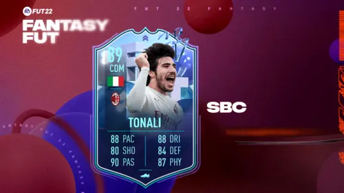 Sandro Tonali în FIFA 22! Cardul din seria Fantasy este unul foarte echilibrat și vine la un preț de 250.000 de monede. Cum îl poți obține