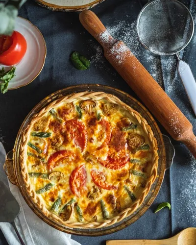 Rețetă de post. Quiche vegetarian cu broccoli și ciuperci