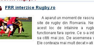 Site-ul rugby.ro, placat de Federație!