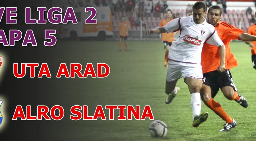 Bătrâna Doamnă, fără victorie la Arad** UTA - ALRO Slatina 0-0