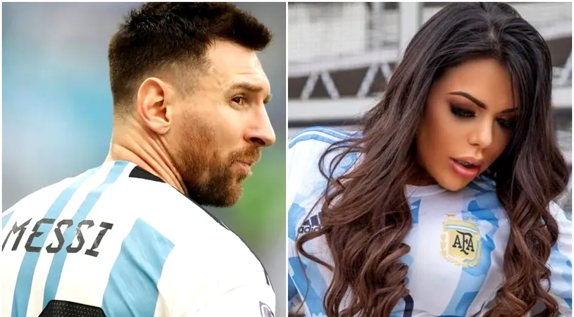 Miss BumBum s-a vopsit în auriu și a pozat nud pentru Leo Messi! Imagini virale chiar înaintea finalei CM 2022! GALERIE FOTO