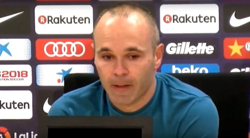 VIDEO | Cu lacrimi în ochi, Iniesta i-a spus 