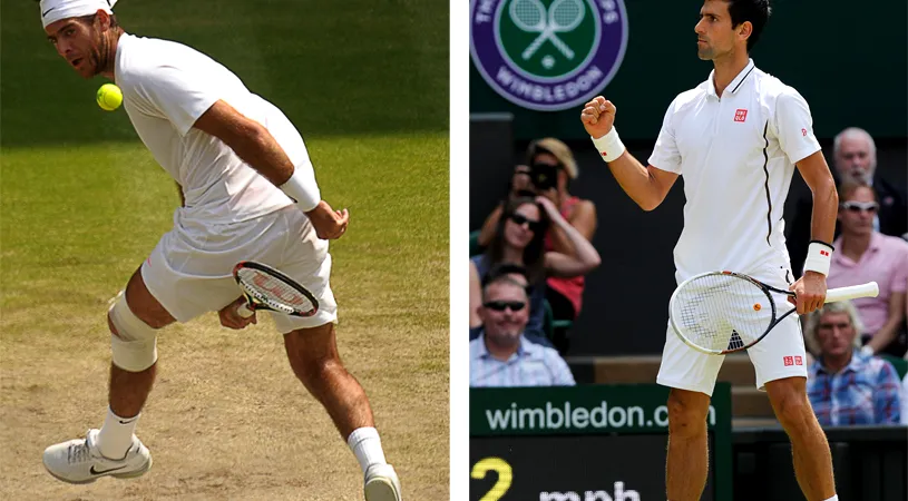 Djokovic, în finală la Wimbledon, după un meci de vis cu Del Potro: 7-5, 4-6, 7-6(2), 6-7(6), 6-3! 