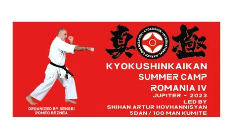 Shihan Artur Hovhannisyan – Instructor Honbu, 100 men kumite, 5 dan Karate Kyokushin – va conduce un stagiu de karate în România