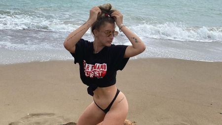 Andreea Prisacariu, mesaj pentru Kylian Mbappe: „Ești bombă!” Urarea pe care i-a făcut-o „rebela tensiului românesc” | GALERIE FOTO