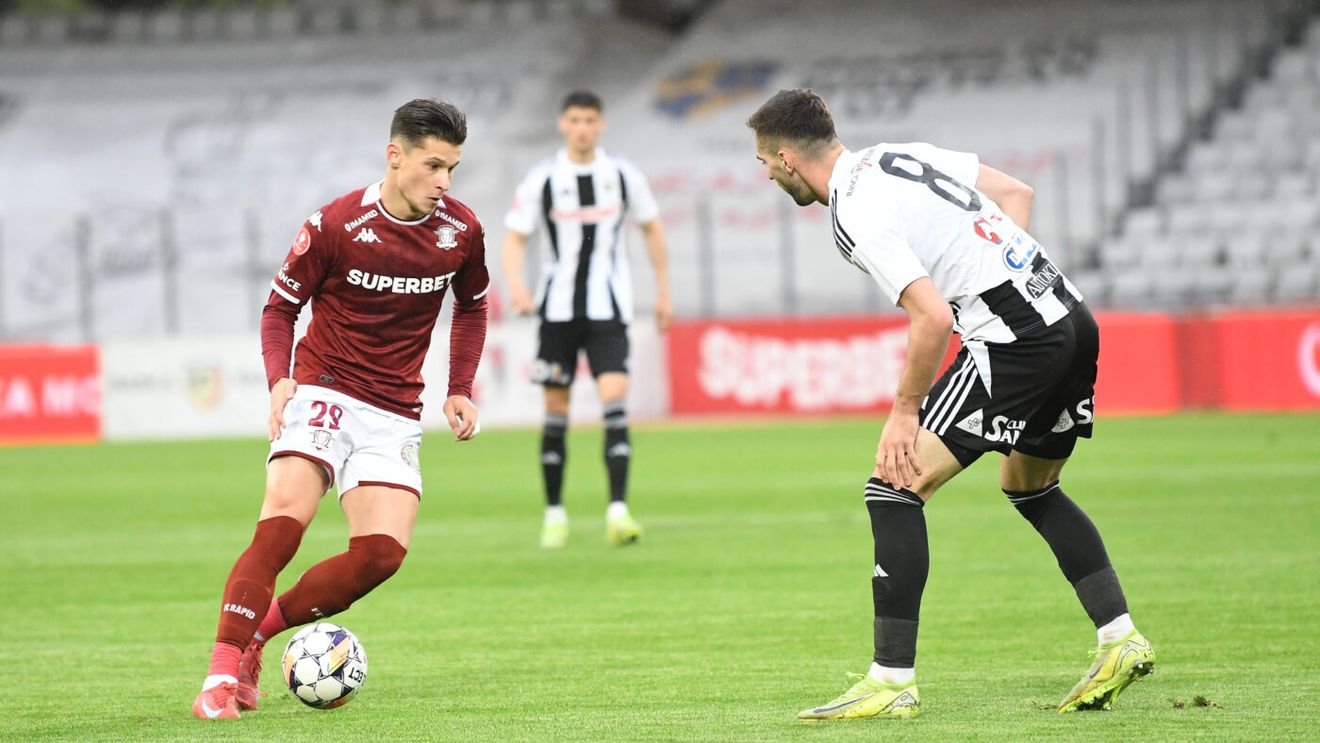 U Cluj - Rapid București 2-2, în etapa 10 a play-off-ului din Superliga. Ioan Sabău este neînvins de 11 meciuri în fața alb-vișiniilor