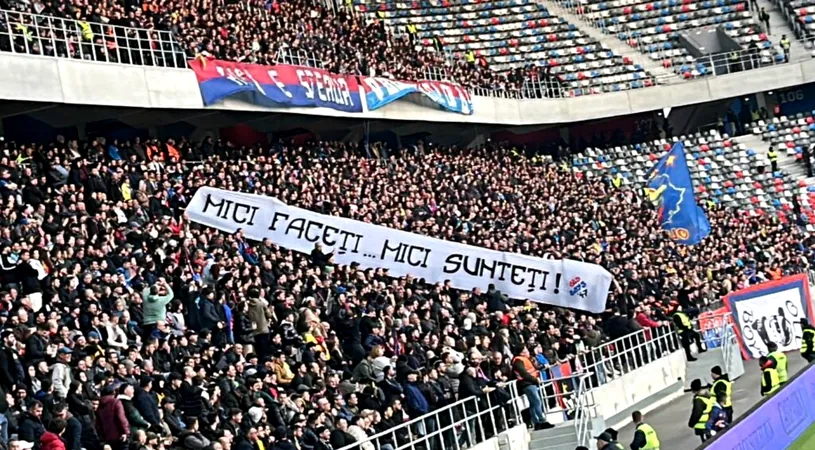 Steaua - Dinamo, CRONICA ULTRA. Dinamoviștii au impresionat prin desant, steliștii au aprins stadionul. Duelul mesajelor a dat savoare derby-ului | FOTO și VIDEO EXCLUSIV