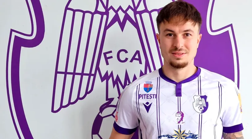 CFC Argeș, achiziția cu numărul patru. Mijlocașul Andrei Șerban, care le-a dat gol piteștenilor în prima parte a sezonului de Liga 2, prezentat