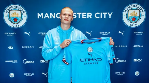 OFICIAL | Erling <i class='ep-highlight'>Haaland</i> a semnat cu Manchester City! Au apărut primele fotografii cu jucătorul norvegian în tricoul campioanei din Premier League