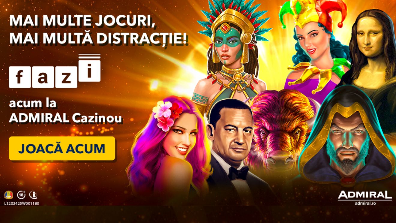 ADVERTORIAL | La ADMIRAL Cazinou dăm cu SPIN la jocurile FAZI! Câștiga premii masive la la jocuri cu fructe și 777!