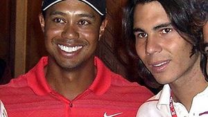 Rafael Nadal, susținut de Tiger Woods la US Open: "Cred că ar fi mult mai bine dacă nu m-ar vedea jucând golf" | FOTO