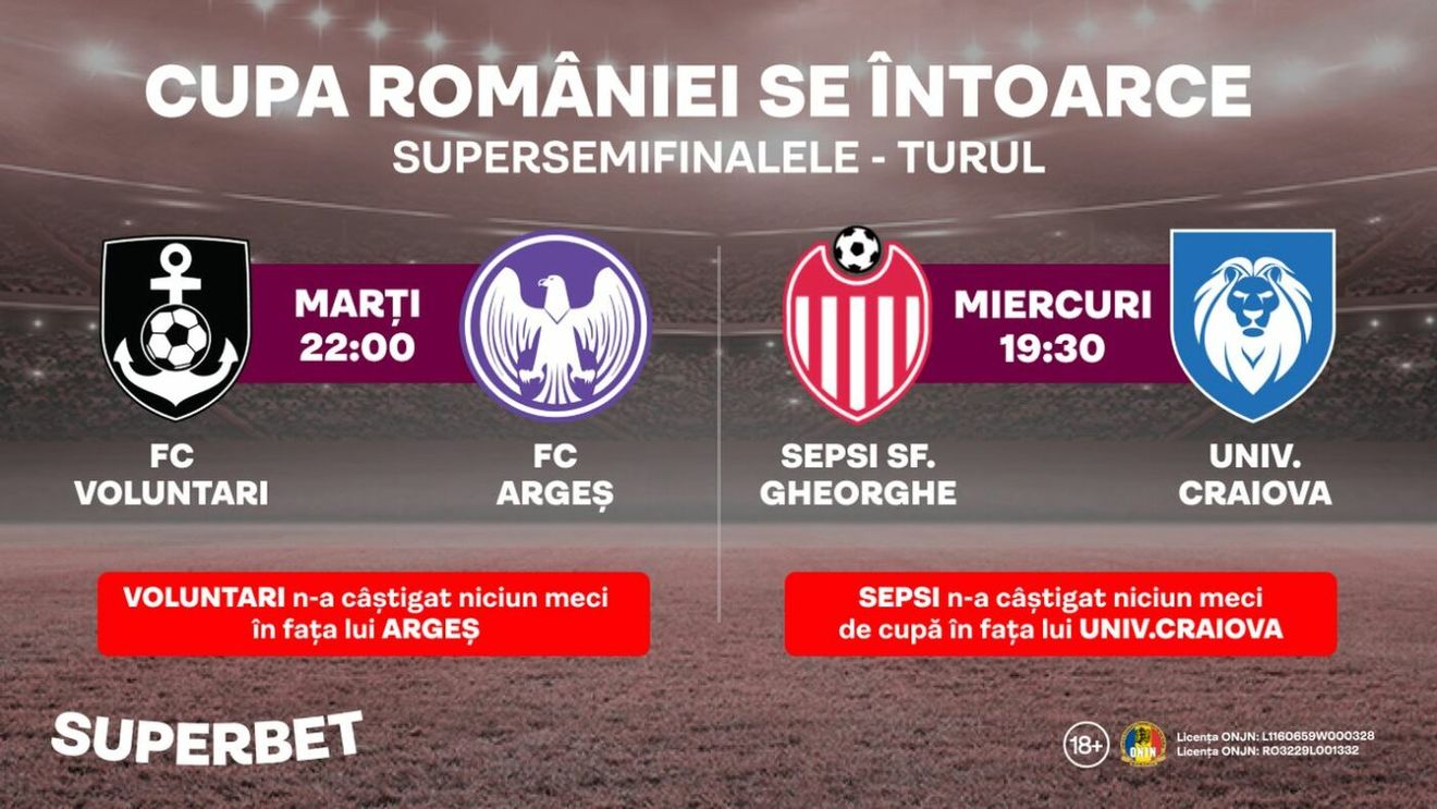 ADVERTORIAL | Cupa României se întoarce cu SuperMeciurile din semifinale