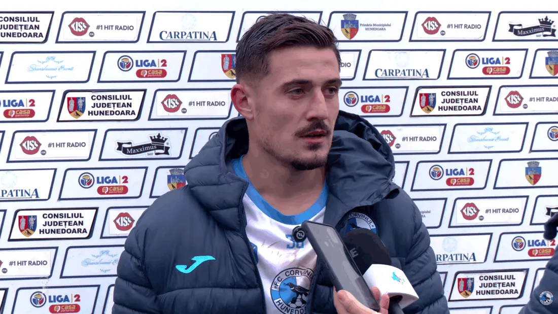 Antoniu Manolache, din nou decisiv pentru Corvinul Hunedoara. A fost fericit după golul contra CS Afumați, dar a atras atenția: ”Nu mai trebuie să facem asta”