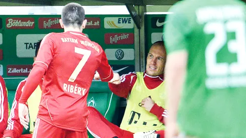 Împreună pentru finală!** Robben și Ribery s-au bătut după meciul tur, dar acum promit că vor conlucra pentru binele echipei