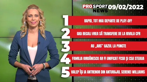 ProSport News | Rapid, tot mai departe de play-off. Gigi Becali vrea să transfere de la rivala CFR Cluj. Cele mai importante știri ale zilei | VIDEO