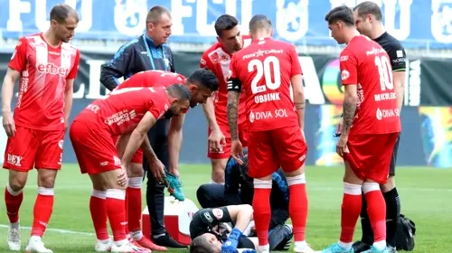 Cum arată piciorul lui Florin Iacob după accidentarea din primele secunde ale meciului FC U Craiova – UTA | FOTO