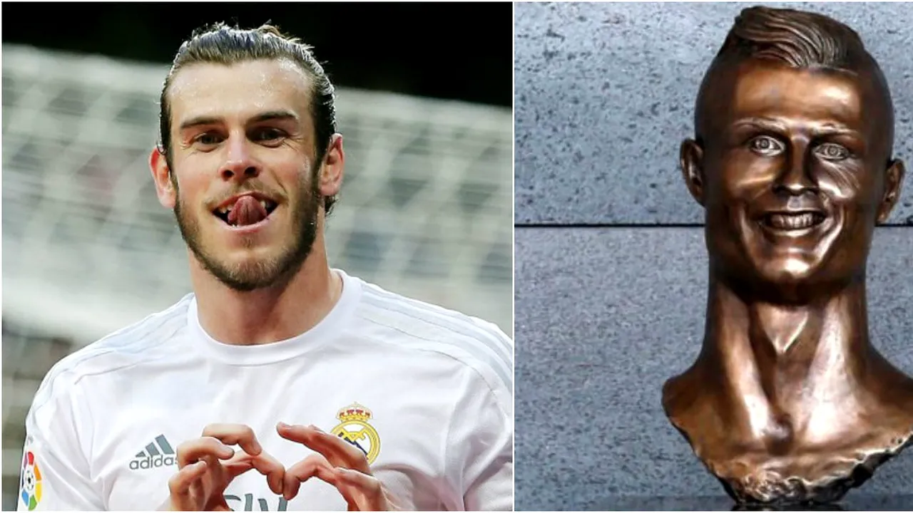 Artistul care a sculptat controversata statuie a lui Ronaldo lovește din nou. FOTO | Cum arată bustul lui Gareth Bale montat în fața arenei din Cardiff