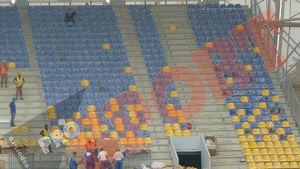 FOTO La stadionul "Ilie Oană" se montează scaunele!** Lucrările au intrat pe ultima sută de metri