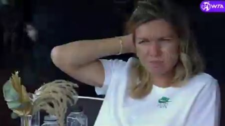 Simona Halep a stârnit reacții savuroase la turneul WTA de la Cluj! Cum a fost surprinsă în timpul unui meci arbitrat de „prietenul" ei, Kader Nouni | FOTO și VIDEO
