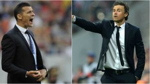 Marca: "Luis Enrique și Gâlcă schimbă imaginea antrenorilor de fotbal" Spaniolii, impresionați de forma tehnicienilor de la BarÃ§a și Espanyol