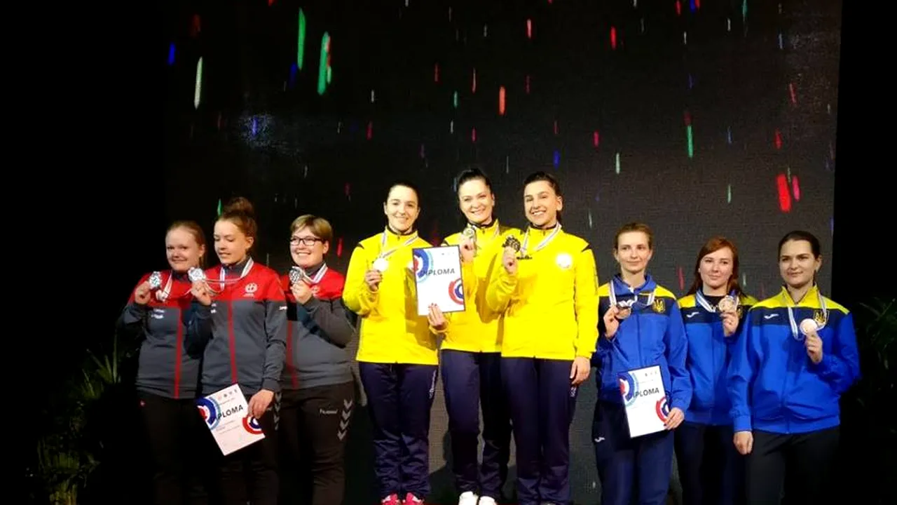 România a câștigat titlul european la tir - pușcă 10 metri cu aer comprimat, proba feminină pe echipe. Medalie de aur obținută prin 