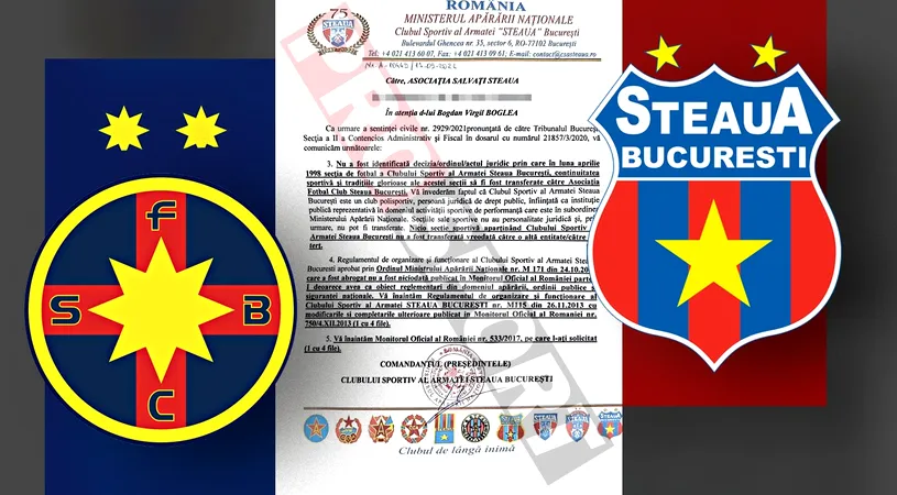 INCREDIBIL! CSA sfidează instanța și refuză să pună la dispoziție actele care arată cine este adevărata Steaua! Ce scrisoare halucinantă au trimis oficialii Armatei | DOCUMENT EXCLUSIV