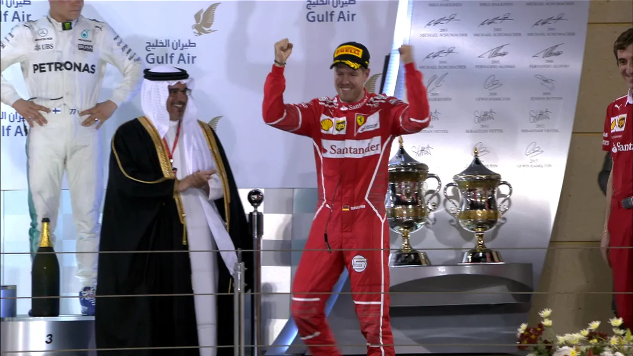 Sebastian Vettel a câștigat Marele Premiu al Bahrainului. Cum a arătat podiumul