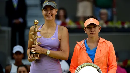 Maria Șarapova și Serena Williams, eliminate în semifinale la Madrid. Simona Halep rămâne pe locul 2 în ierarhia mondială