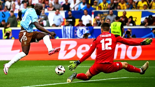 Ucraina - Belgia 0-0, în Grupa E de la EURO. Belgia încheie grupa pe locul 2, iar Ucraina pleacă acasă cu patru puncte