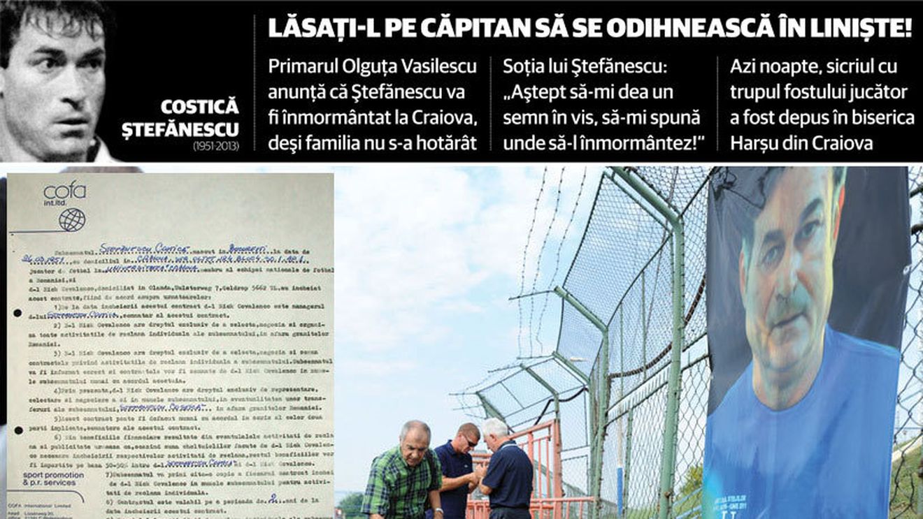 Legenda revendicată! Primăria din Craiova vrea ca înhumarea lui Ștefănescu să aibă loc în Bănie, familia spune "nu"