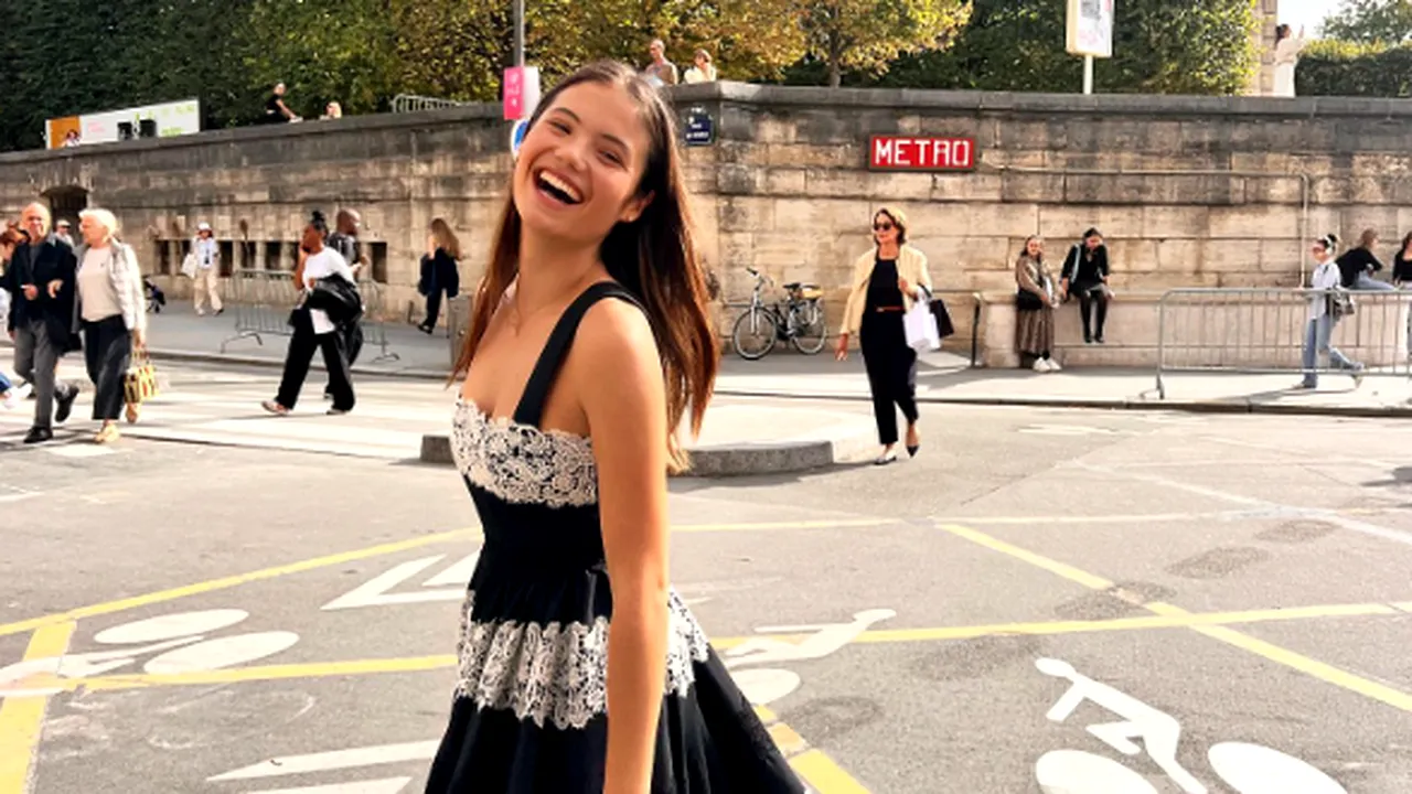 Emma Răducanu a întors toate privirile la Paris Fashion Week: „Nu, nu regret nimic” | FOTO