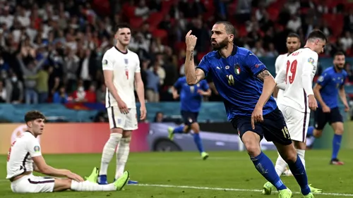 Leonardo Bonucci a intrat în istorie după golul din Italia - Anglia. Ce record a bifat italianul