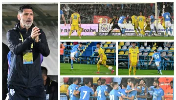 FC Voluntari câștigă contra Unirii Slobozia pe o ploaie teribilă și șansele la promovare cresc. Florin Pîrvu și-a lăudat jucătorii, dar le-a dat replica adversarilor: ”Pot declara tot ce își doresc, am făcut un meci complet”
