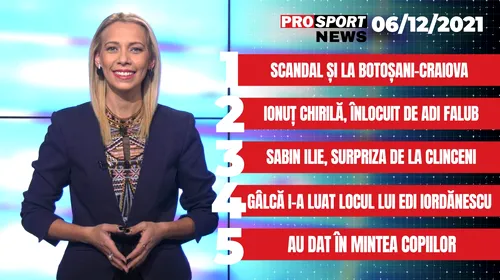 ProSport News | Noi probleme cu arbitrajul în Liga 1: Scandal și la FC Botoșani – Universitatea Craiova. Cele mai importante știri ale zilei | VIDEO