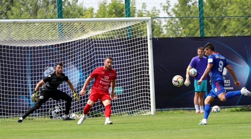 FOTO și VIDEO | Remiză spectaculoasă între Steaua și CS Tunari. Toate golurile au venit în repriza a doua