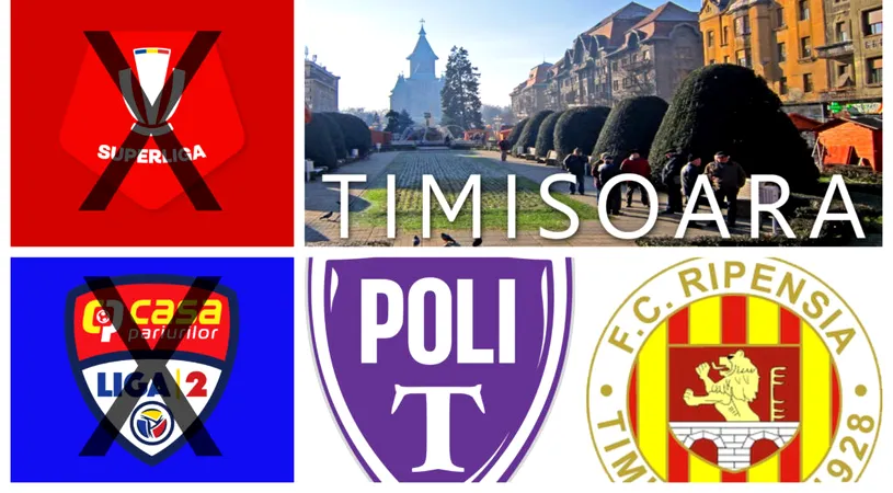 Hăul istoric în care a ajuns fotbalul timișorean! Pentru prima dată în sistemul divizionar, Timișoara nu va avea echipă în primele două ligi