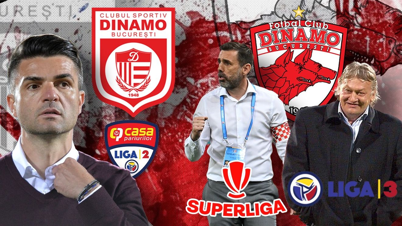 Dinamo București a devenit caz unic în lume: trei cluburi diferite în primele trei ligi, aceeași denumire! Cum s-a ajuns aici, profilul complet al fiecărei echipe și ce șanse sunt de unificare. EXCLUSIV