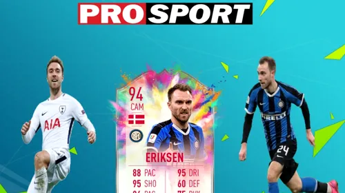Christian Eriksen a primit din partea EA SPORTS un super card de rating 94! Mijlocașul lui Inter valorează peste 250.000 monede! Cum îl puteți obține