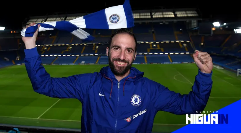 VIDEO | Prezentare spectaculoasă a lui Higuain în tricoul lui Chelsea. Prima reacție a jucătorului după ce a semnat cu londonezii