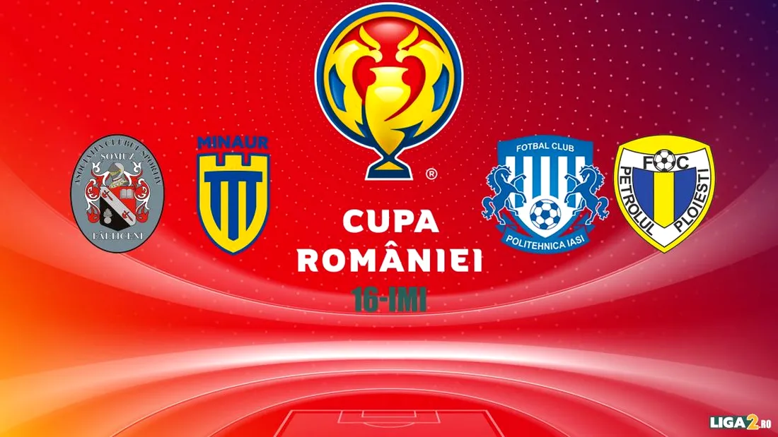 Cupa României, primele patru echipe calificate în optimi | ”FC U” Craiova învinge Petrolul pe ”Ilie Oană”. Minaur Baia Mare a produs surpriza cu Poli Iași, Șomuz Fălticeni a părăsit și ea 16-imile competiției KO