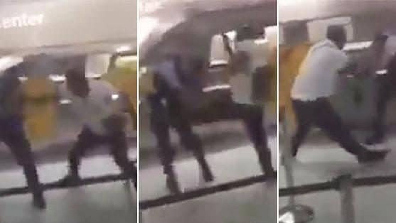 Momente șocante în aeroportul din Frankfurt! VIDEO | Trei agenți de securitate, făcuți KO de un luptător MMA care a considerat că soția sa e umilită. Ce îi ceruseră ofițerii