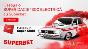 Start în cursa pentru noile premii SuperClub: Dacia 1300 electrică, plus 28 lingouri de aur