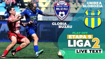 Gloria Buzău – Unirea Slobozia se joacă de la ora 19:00, în penultima etapă a play-off-ului Ligii 2. Trupa din Crâng, din nou în fața unui meci care îi poate aduce promovarea