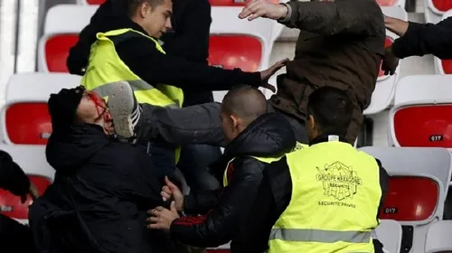FOTO Imaginea săptămânii în fotbalul european! Sânge, pumni și picioare la un meci din Ligue 1!