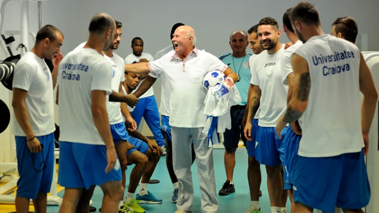 VIDEO | Maestrul Tudor Gheorghe i-a încurajat pe jucătorii Craiovei: 