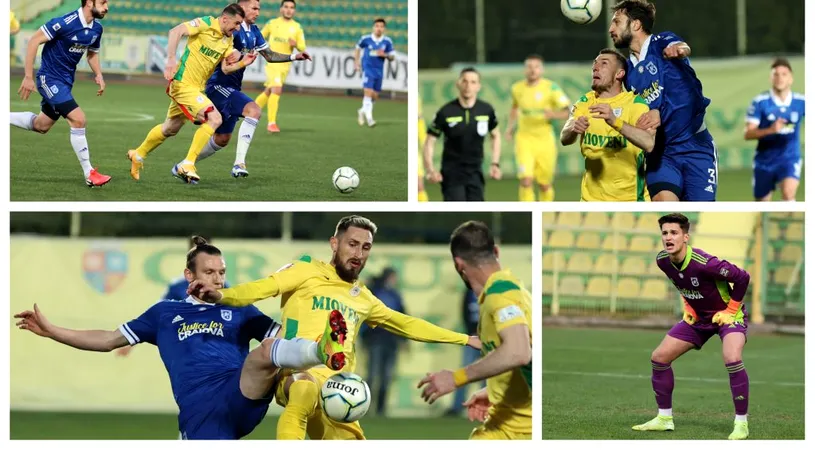 La Mioveni, de 1 aprilie, a fost păcălit fotbalul! CS Mioveni şi ”FC U” Craiova au remizat, după o luptă surdo-mută